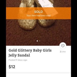 Baby gold jelly sandals